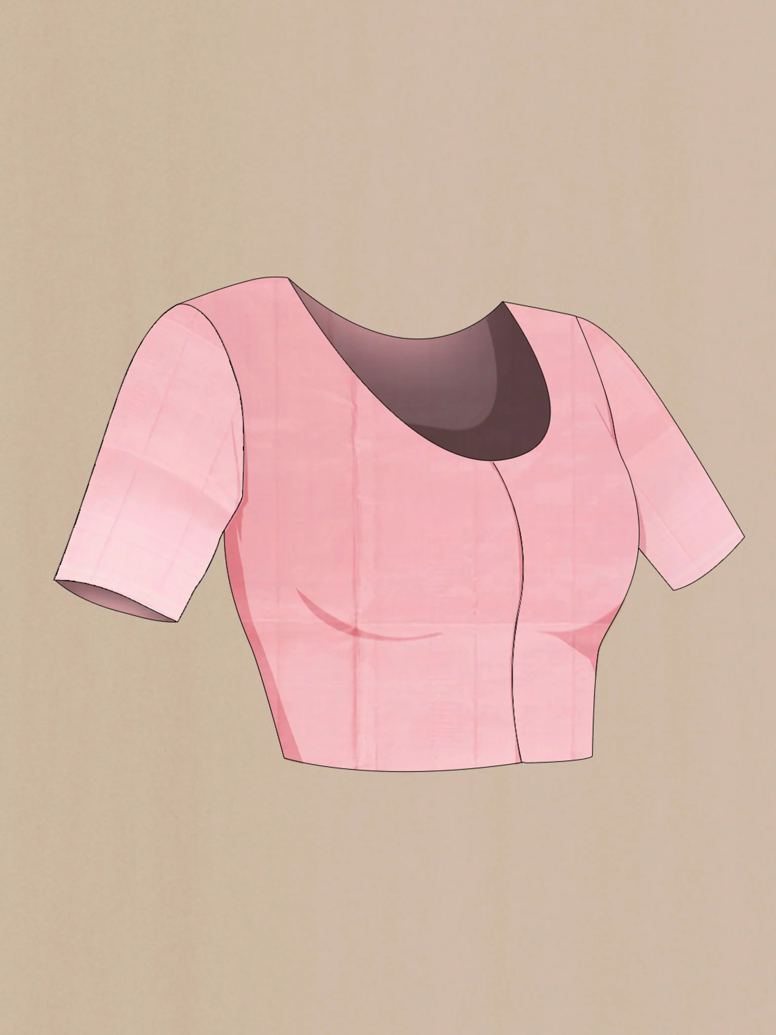Rose pink Soft Silk Saree - Image 4