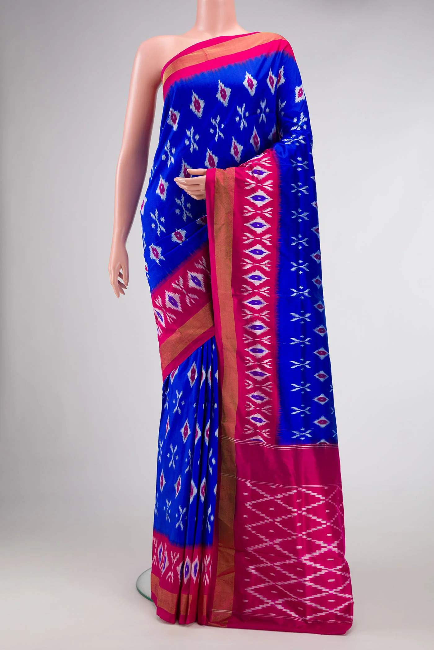 Royal Blue Pochampally Silk Saree