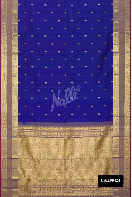 Royal Blue Dual Tone Kanchipuram Silk Saree