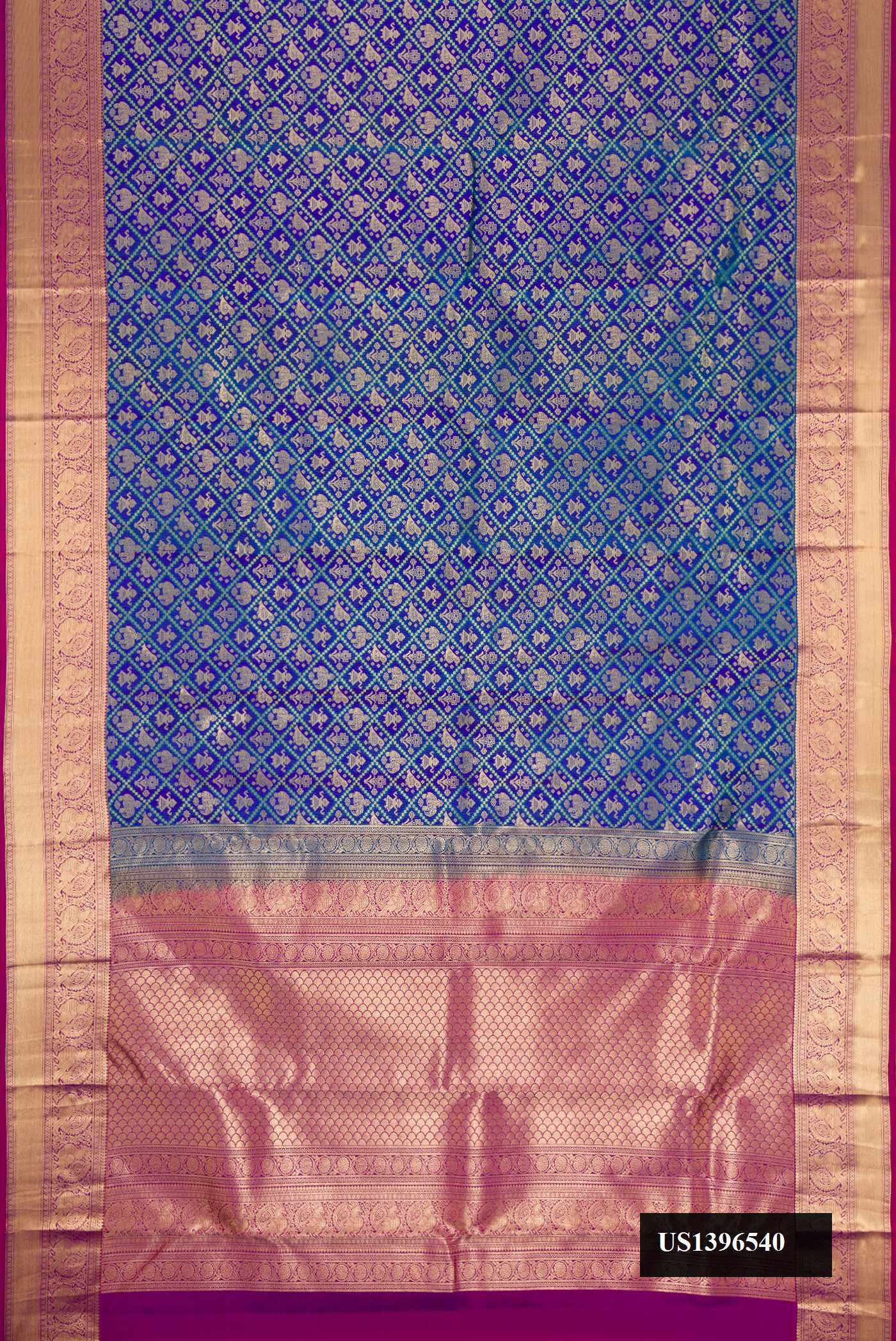 Royal Blue Dual Tone Kanchipuram Silk Saree