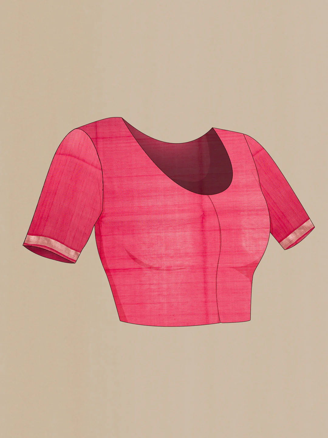 Violet Silk Cotton Saree - Image 4