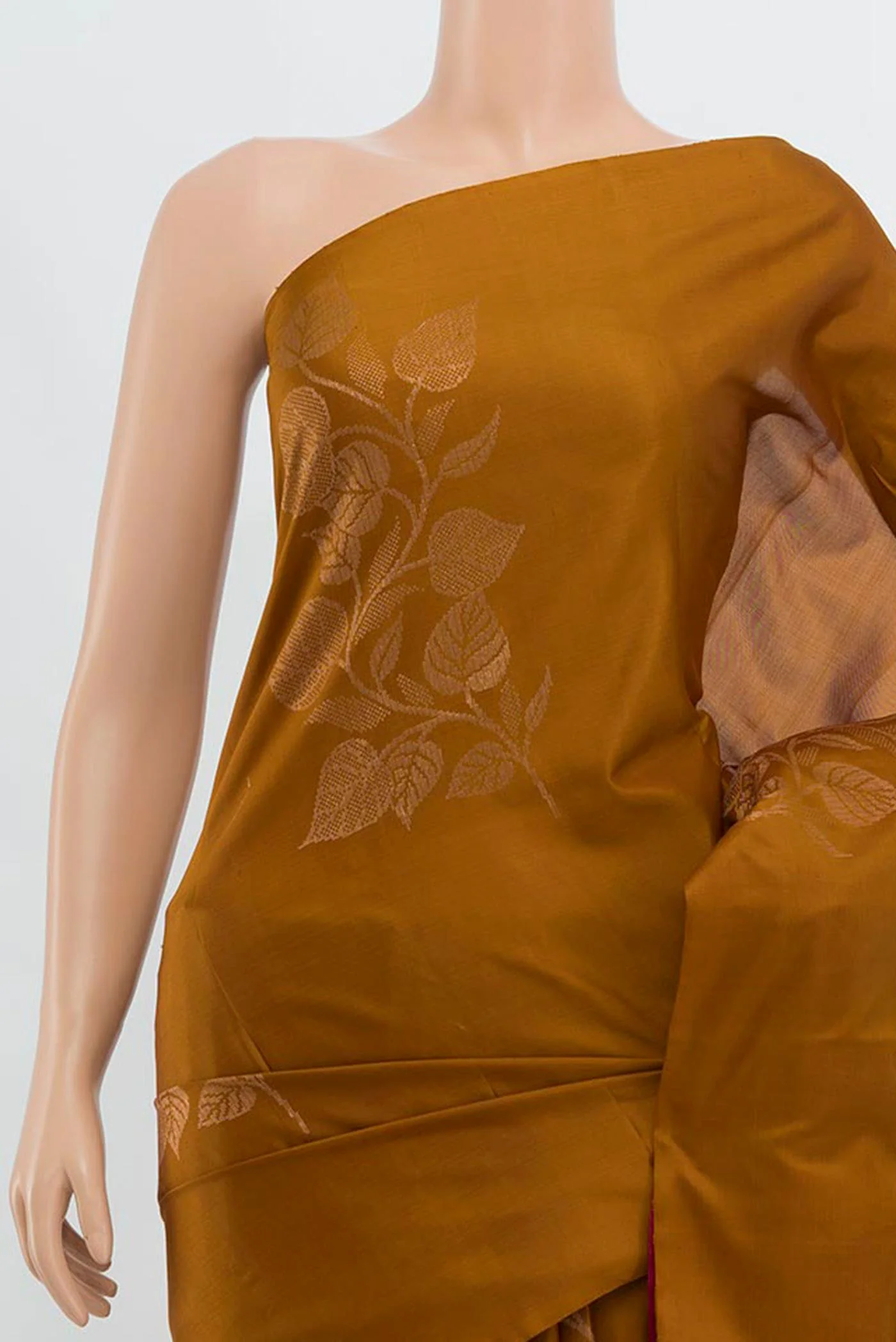 Mustard Soft Silk Saree - Image 2