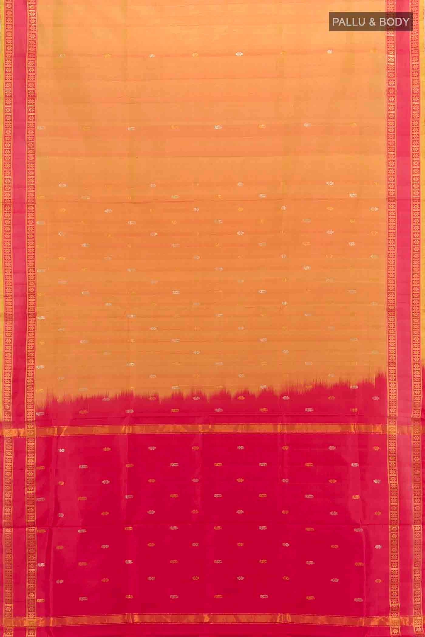 Rust Uppada Silk Saree - Image 5