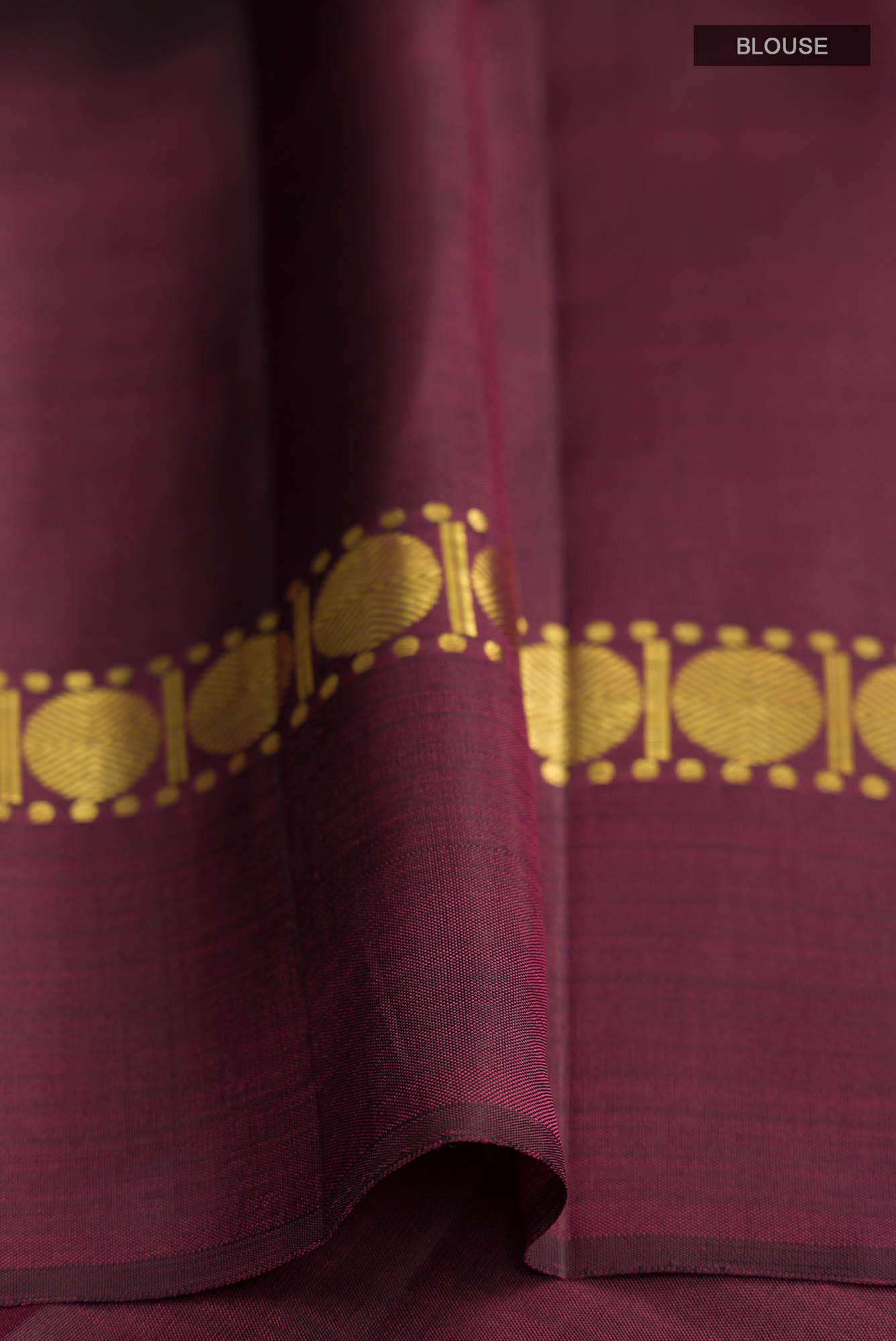 Sadhvi-Maroon Kanchipuram Silk Saree - Image 6