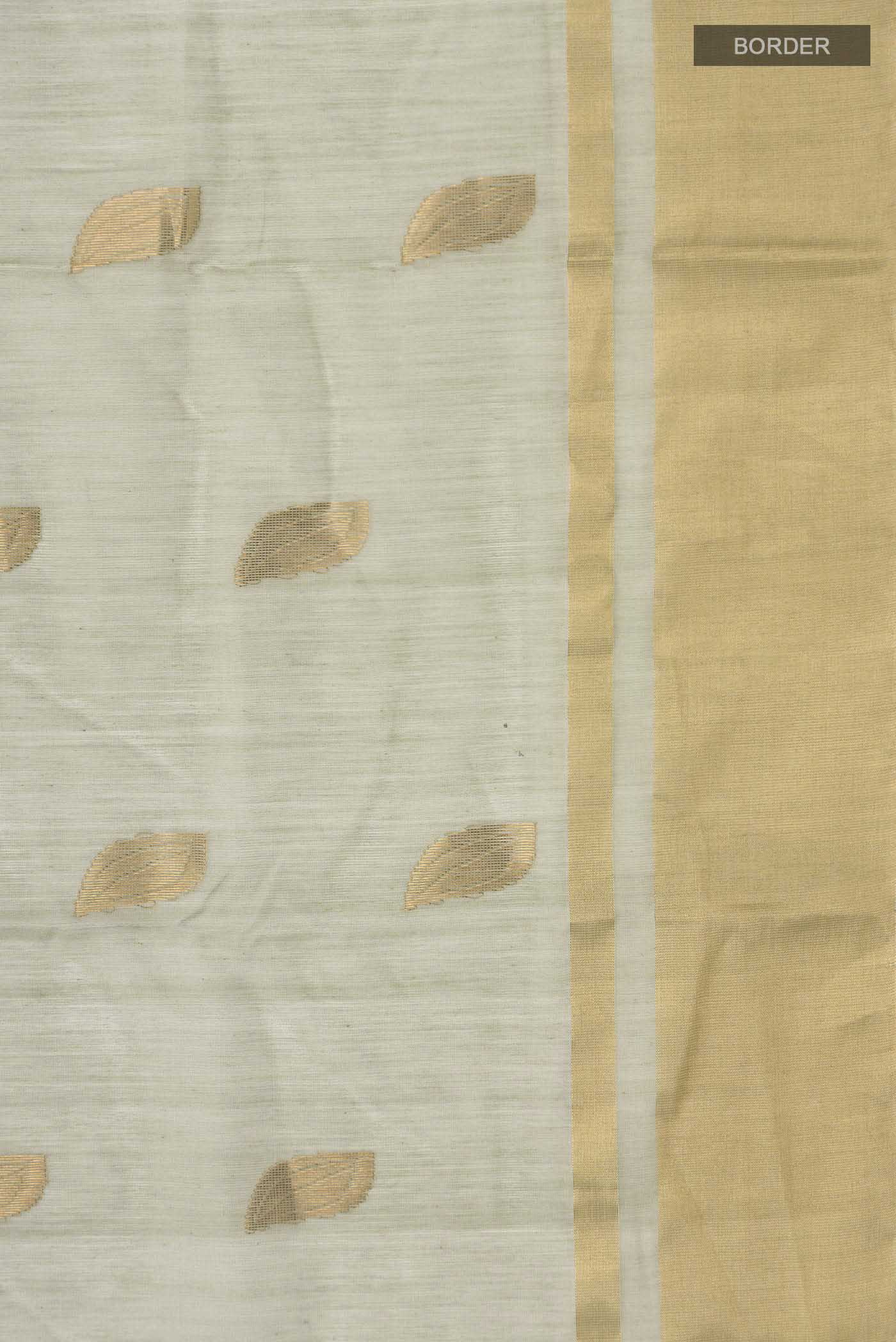 Sage Green Chanderi Silk Cotton Saree - Image 3