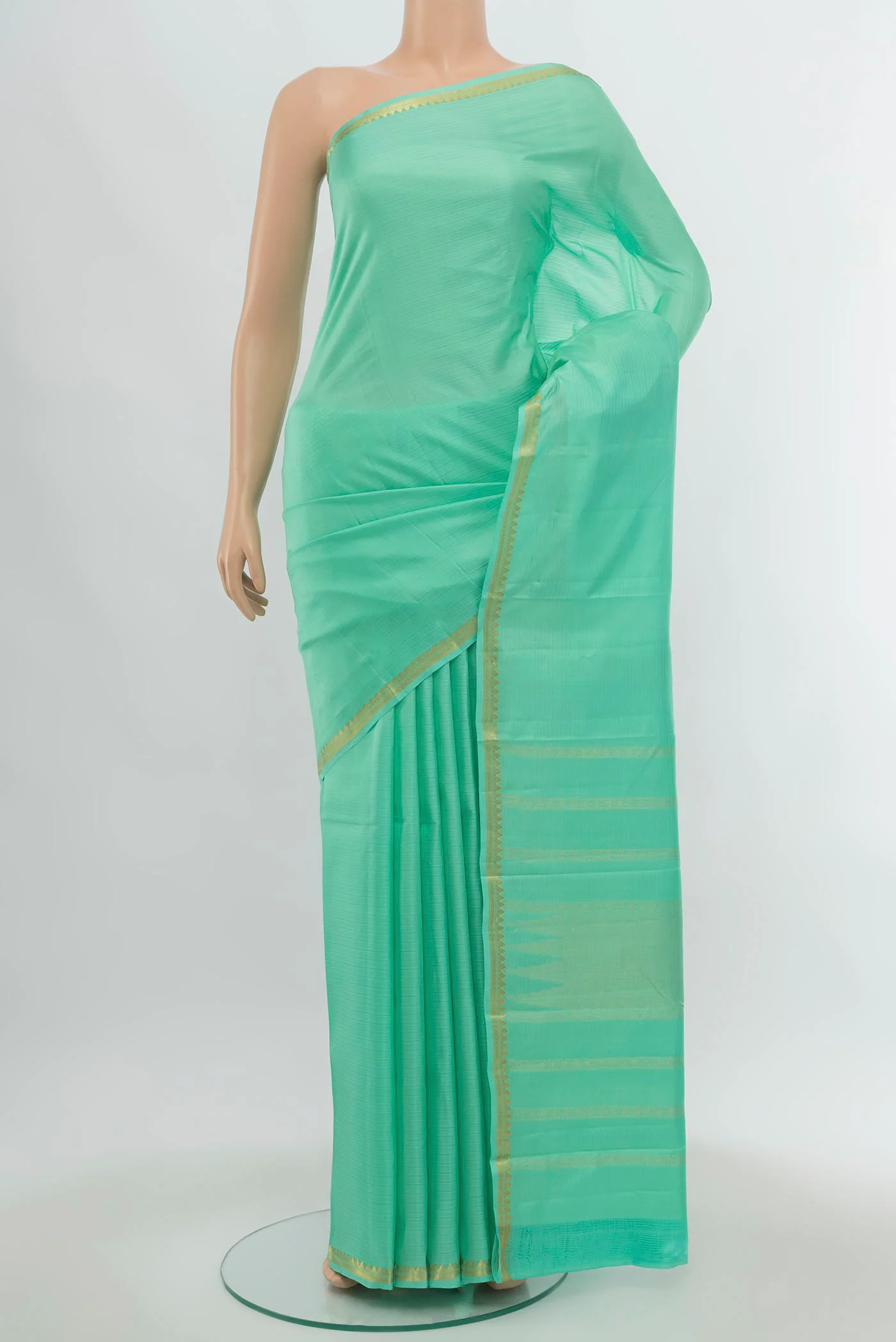 Sea Green Soft Silk Saree
