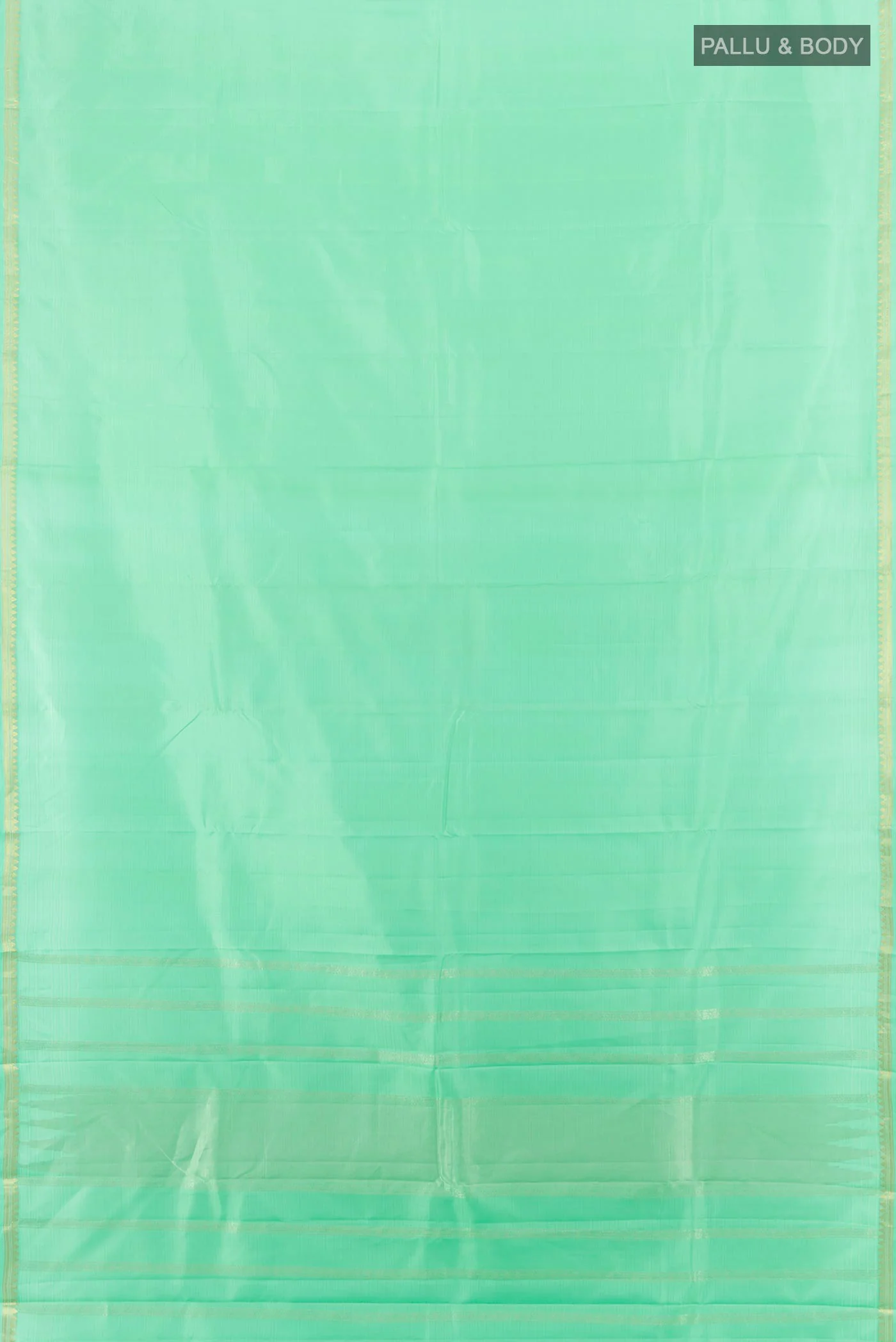 Sea Green Soft Silk Saree - Image 5
