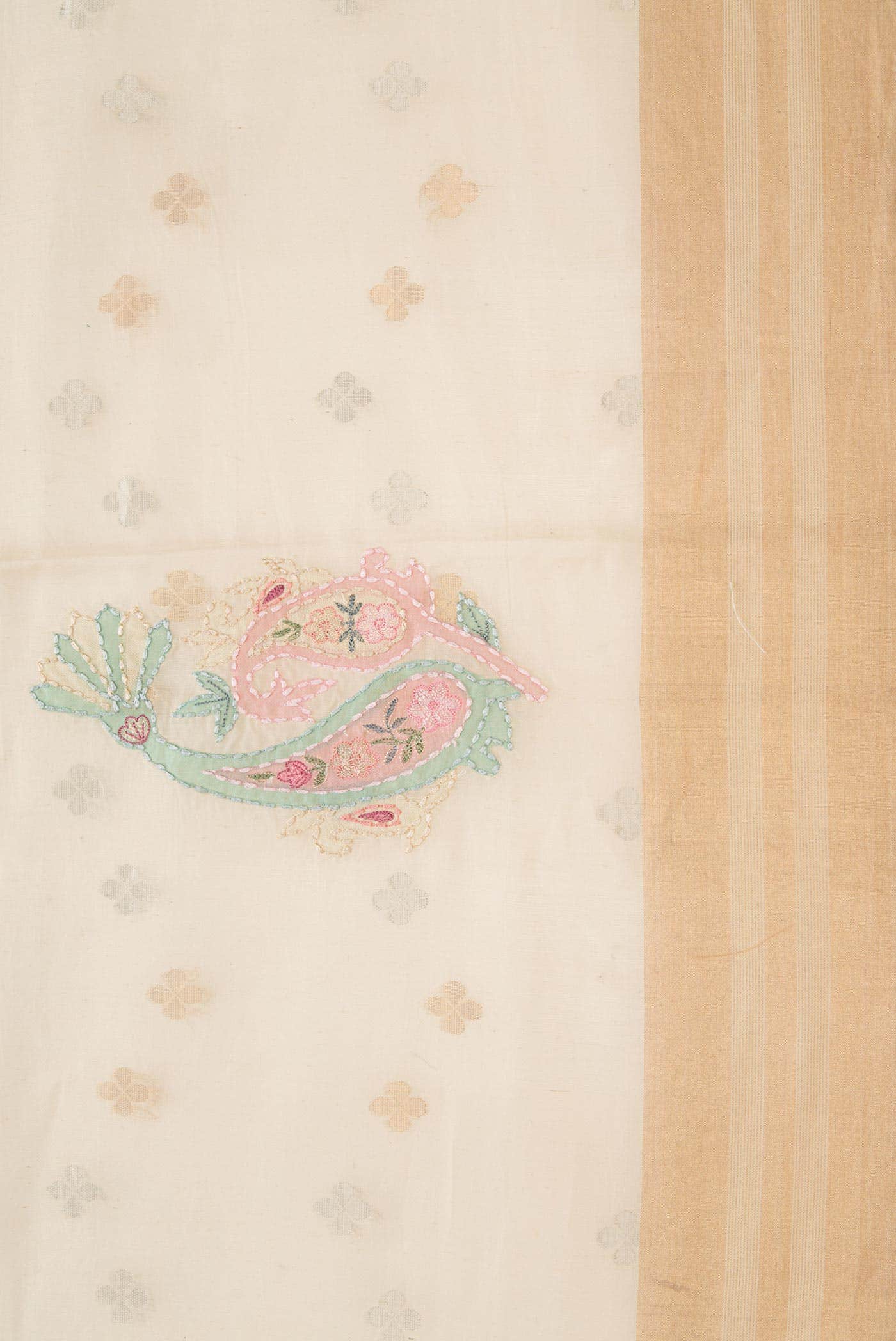 Sandal Dual Tone Chanderi Silk Saree - Image 3