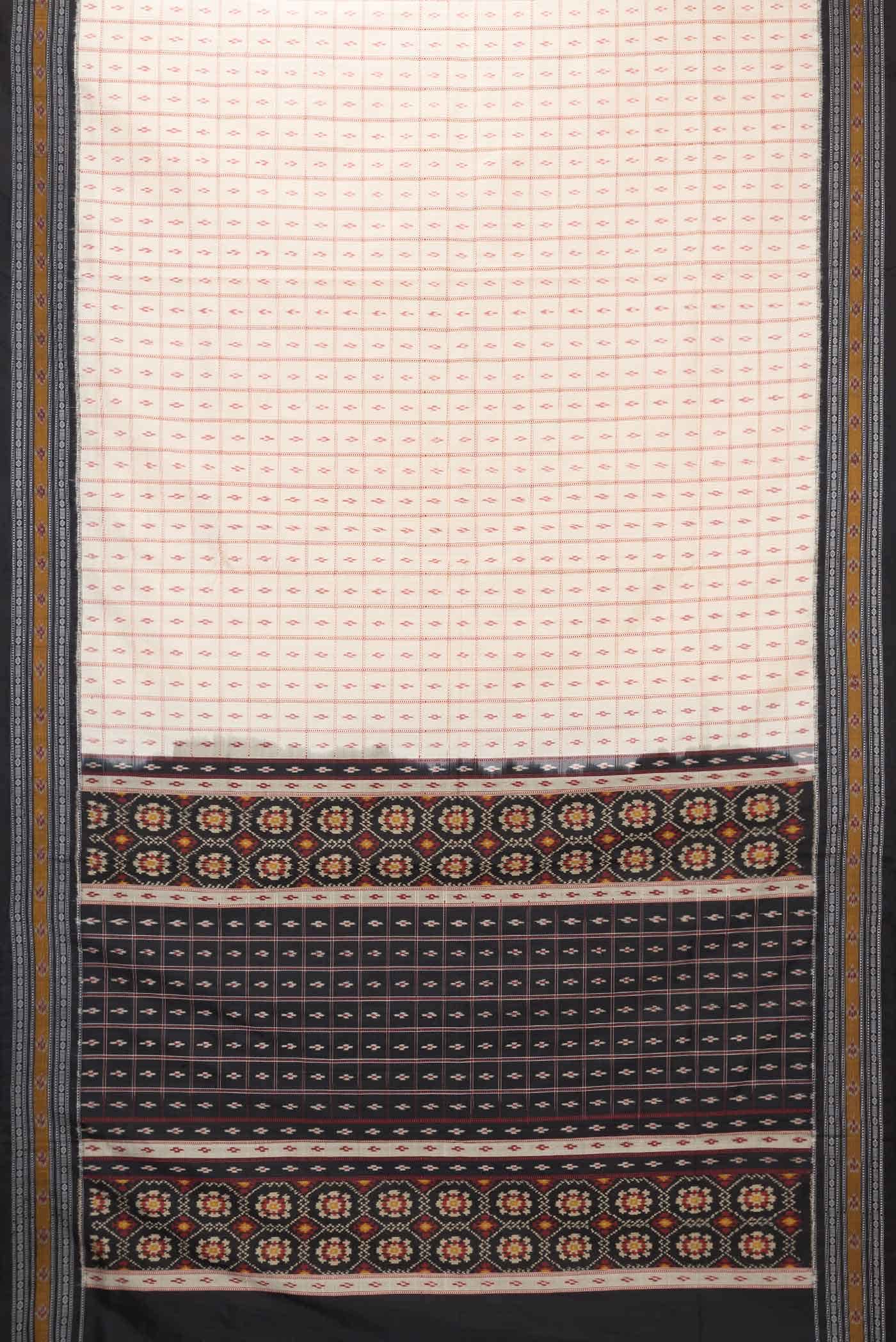 Sandal Dual Tone Double Ikat Saree - Image 4