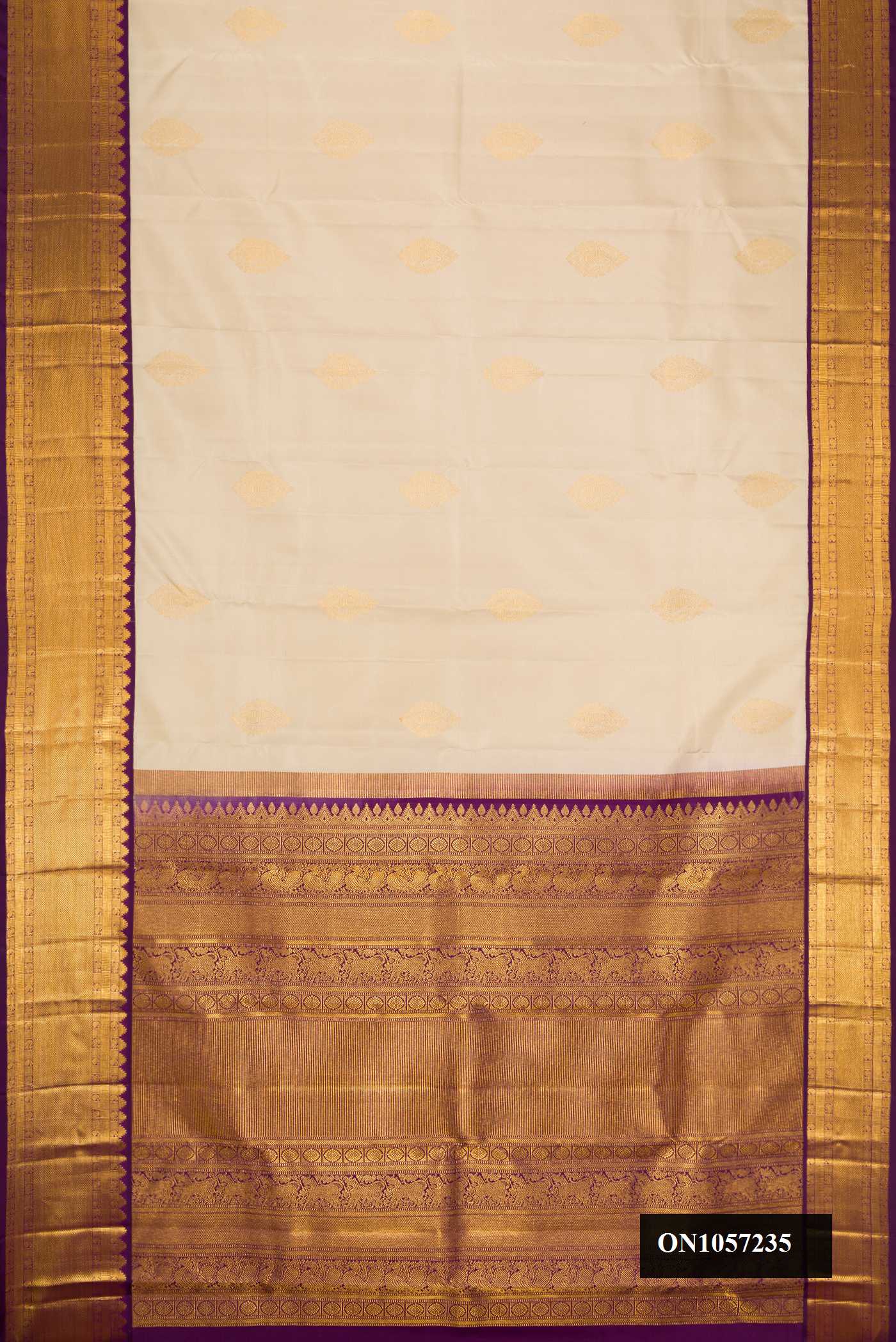 Sandal Dual Tone Kanchipuram Silk Saree