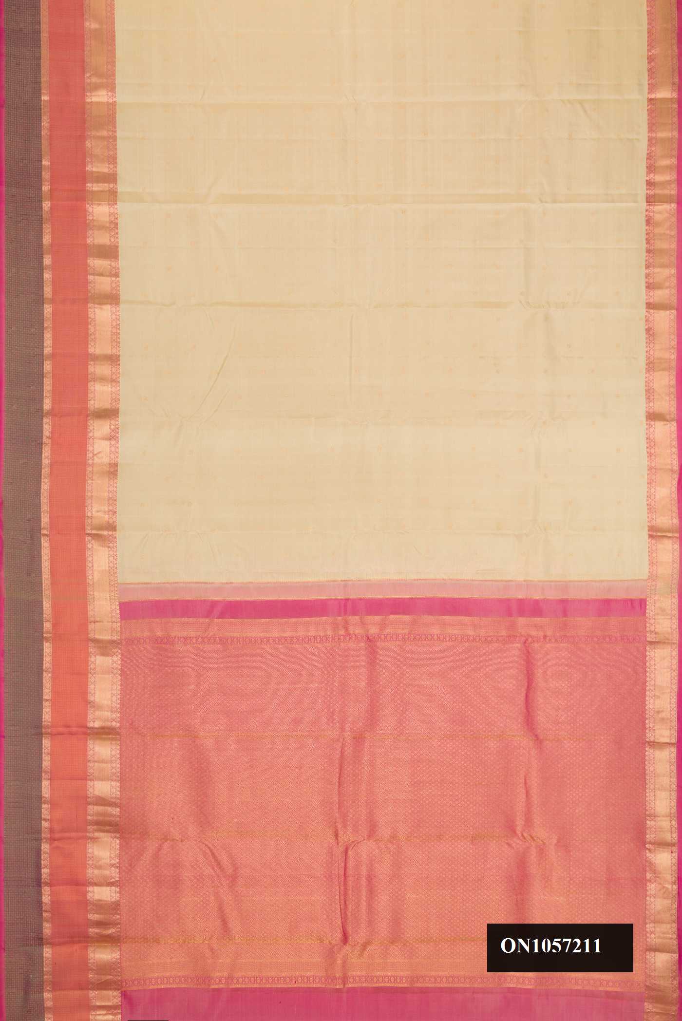 Sandal Dual Tone Kanchipuram Silk Saree