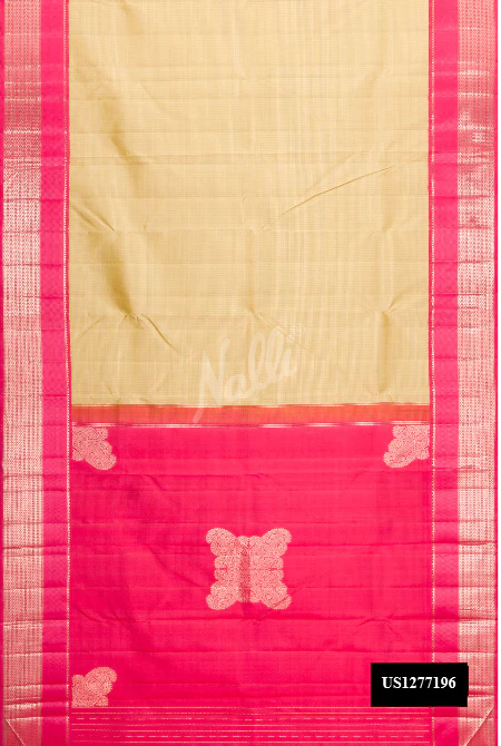 Sandal Dual Tone Kanchipuram Silk Saree