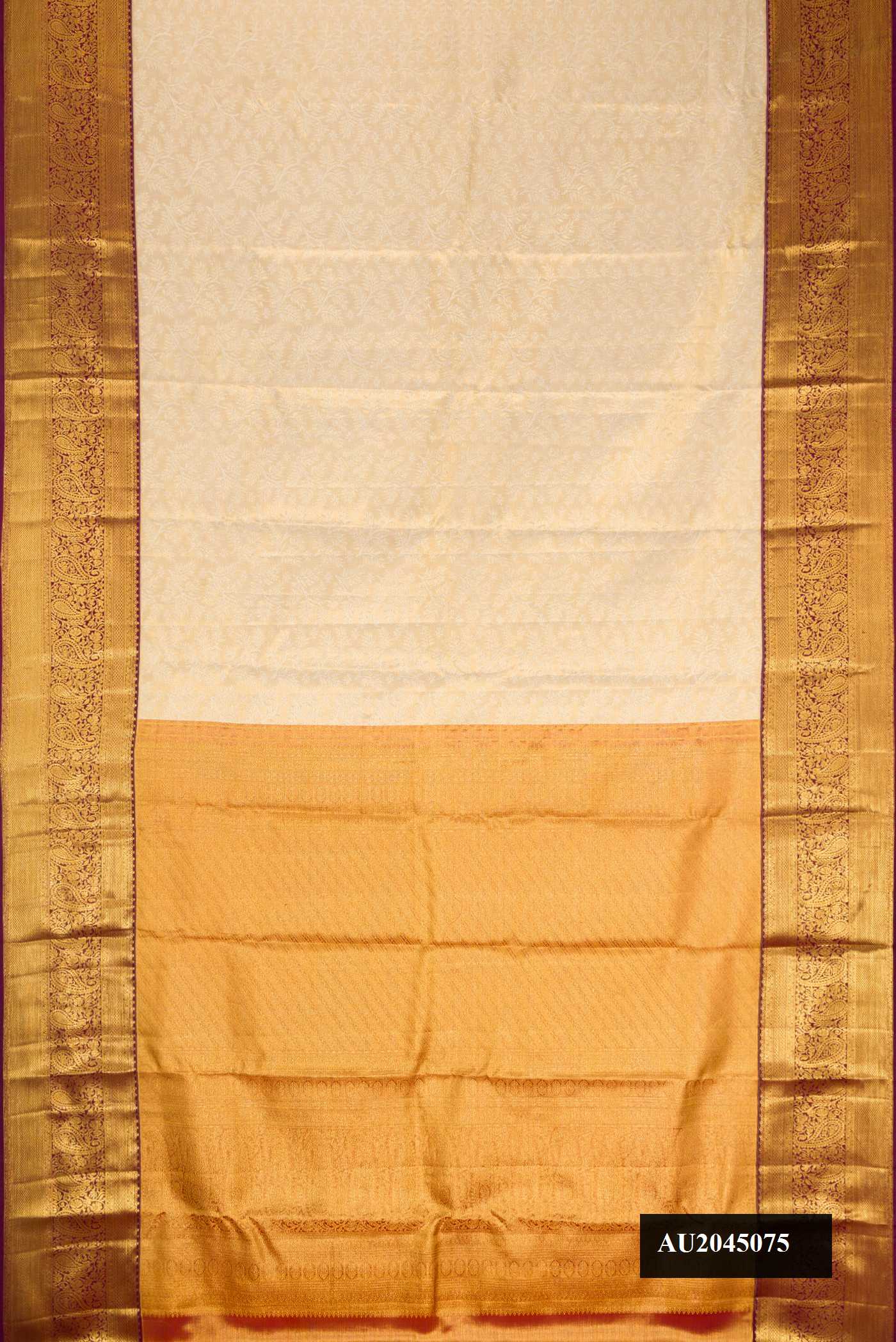 Sandal Dual Tone Kanchipuram Tissue Silk Saree