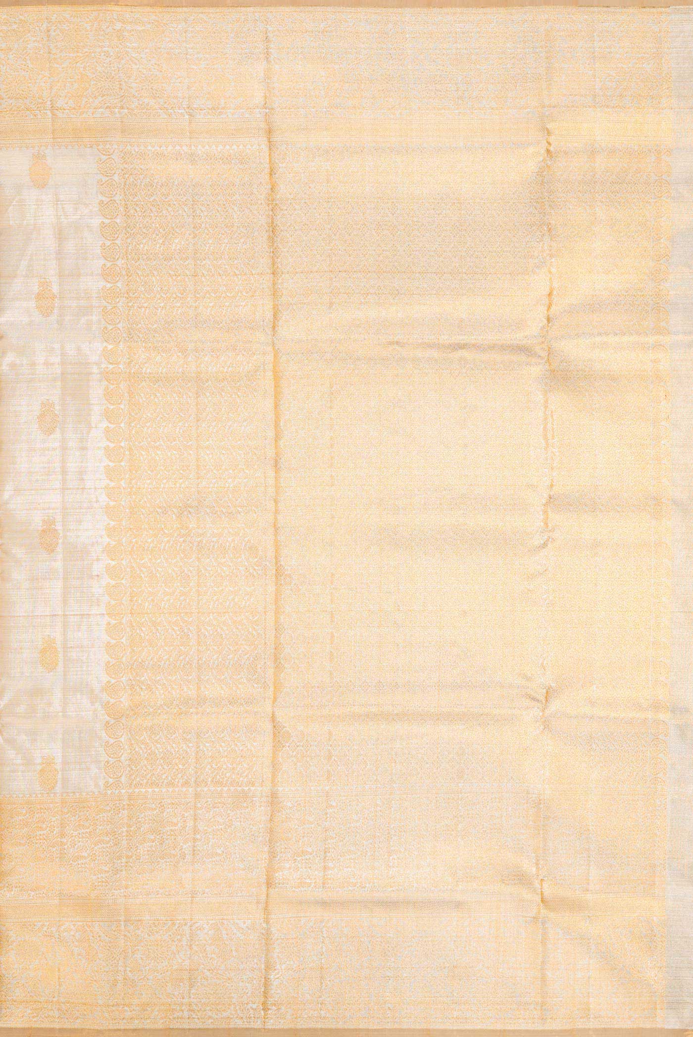 Sandal Dual Tone Kanjivaram Tissue Silk Saree - Image 7