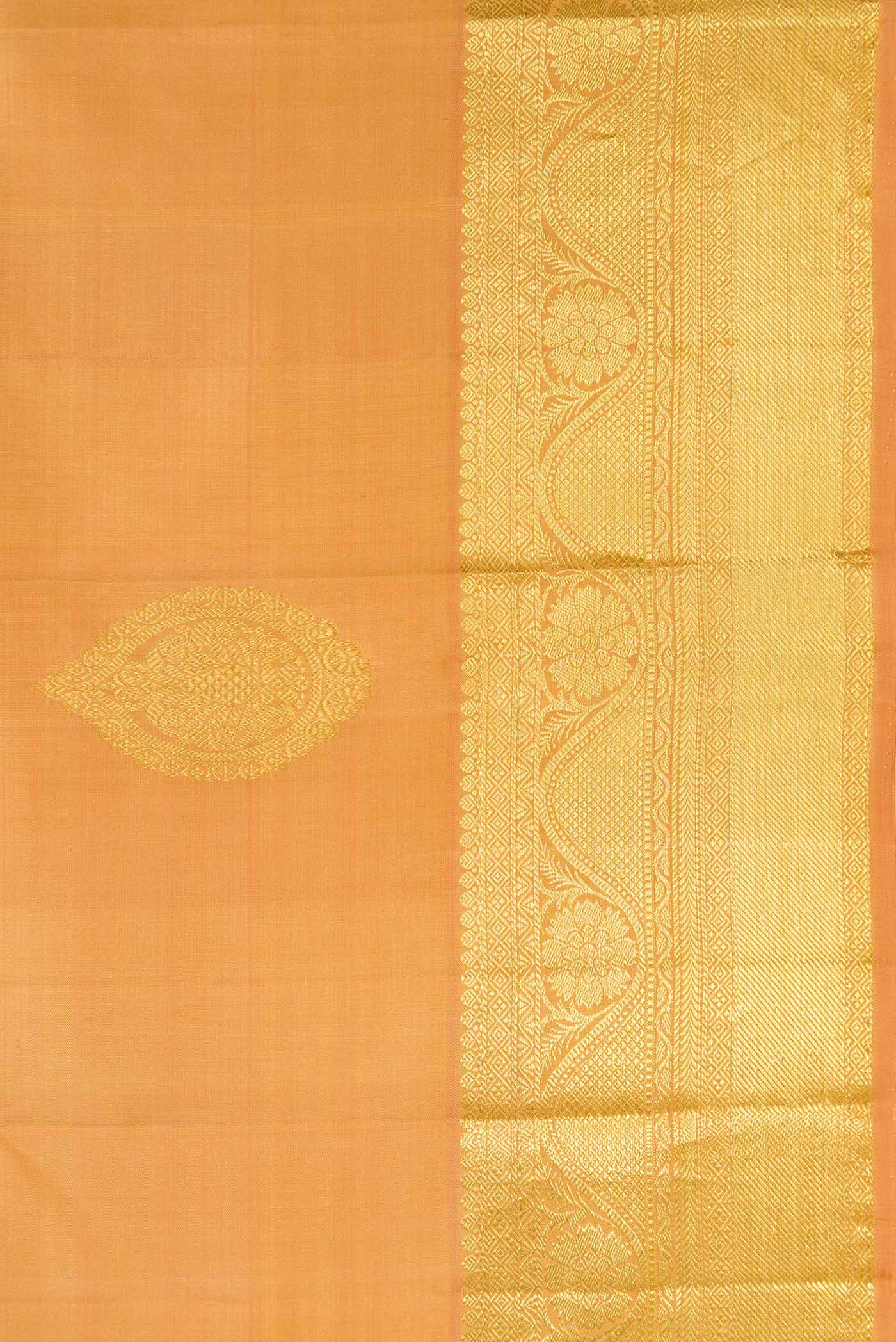 Sandal Kanjivaram Silk Saree - Image 3