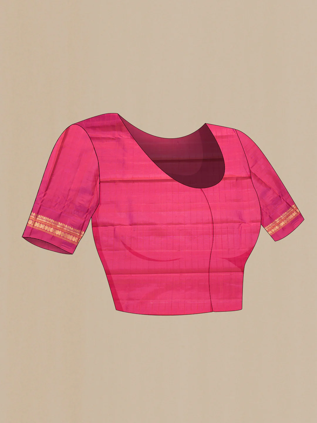 Sandal Gadwal Silk Saree - Image 4