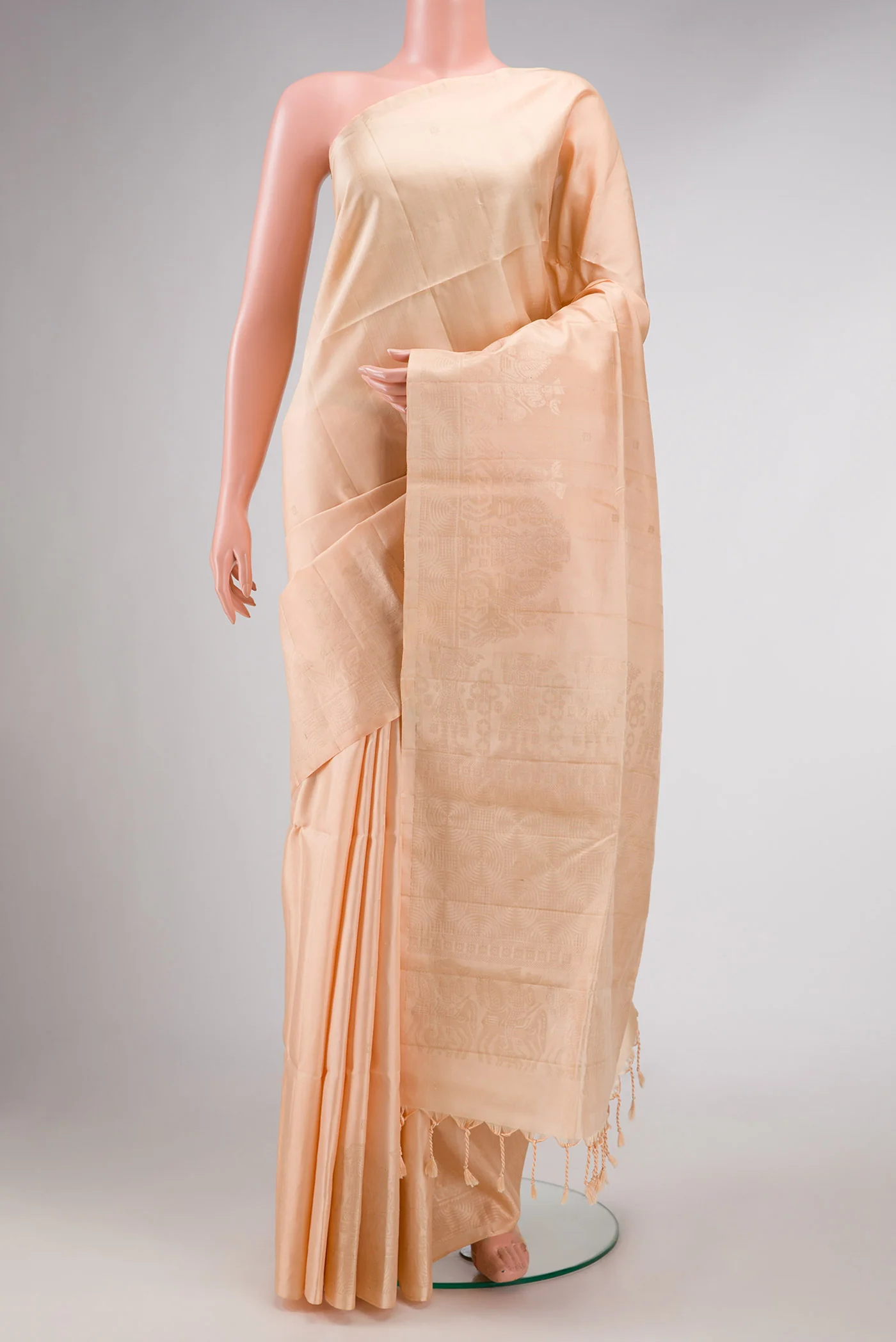 Sandal Dual Tone Soft Silk Saree