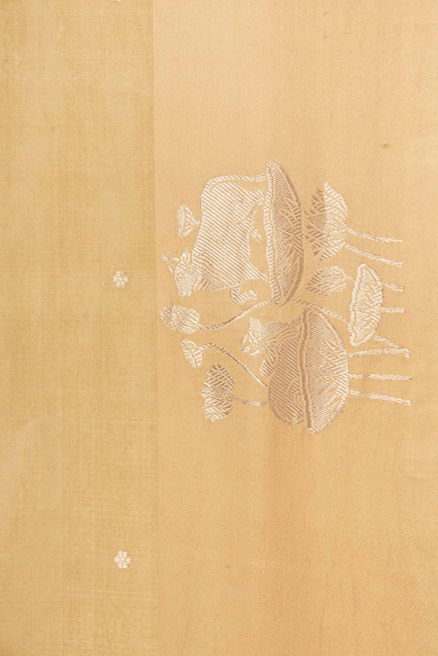 Sandal Dual Tone Tussar Silk Saree - Image 2