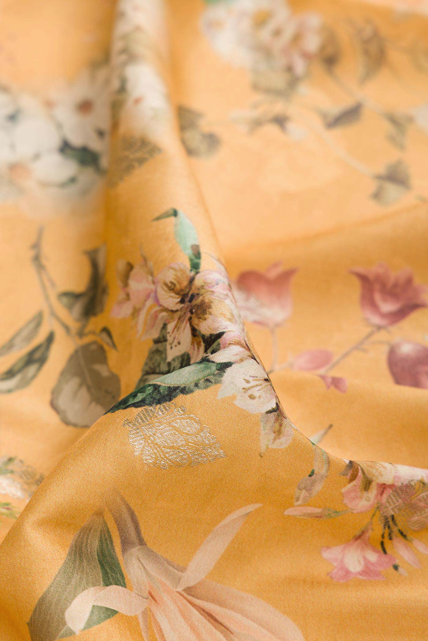 Sandal Dual Tone Tussar Silk Saree - Image 2