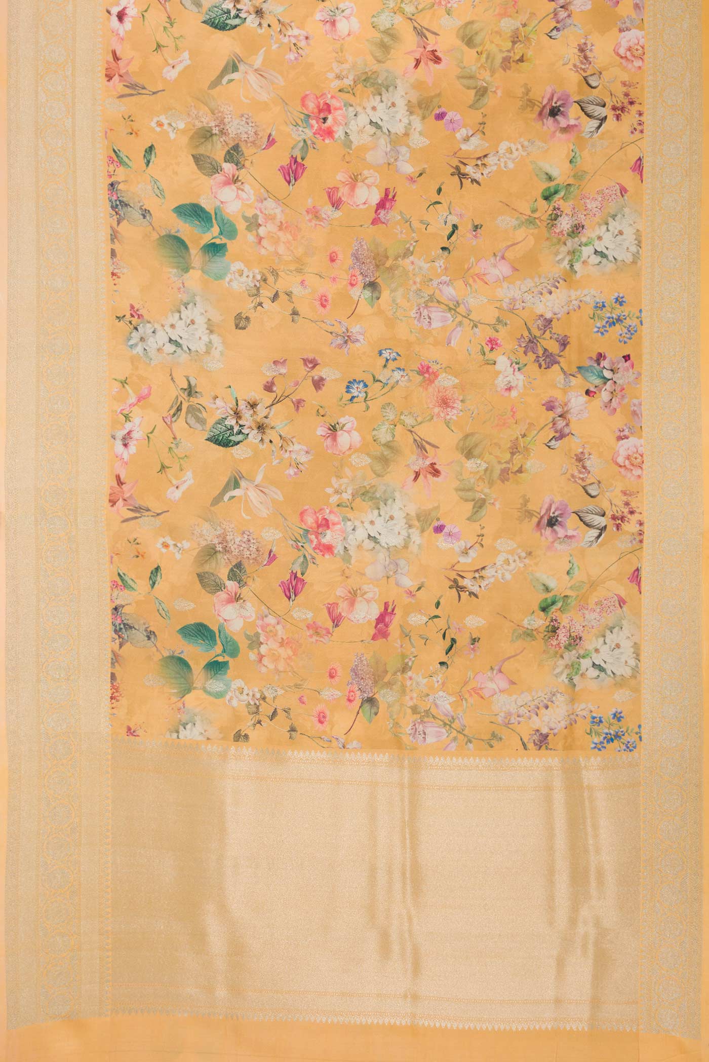 Sandal Dual Tone Tussar Silk Saree - Image 6