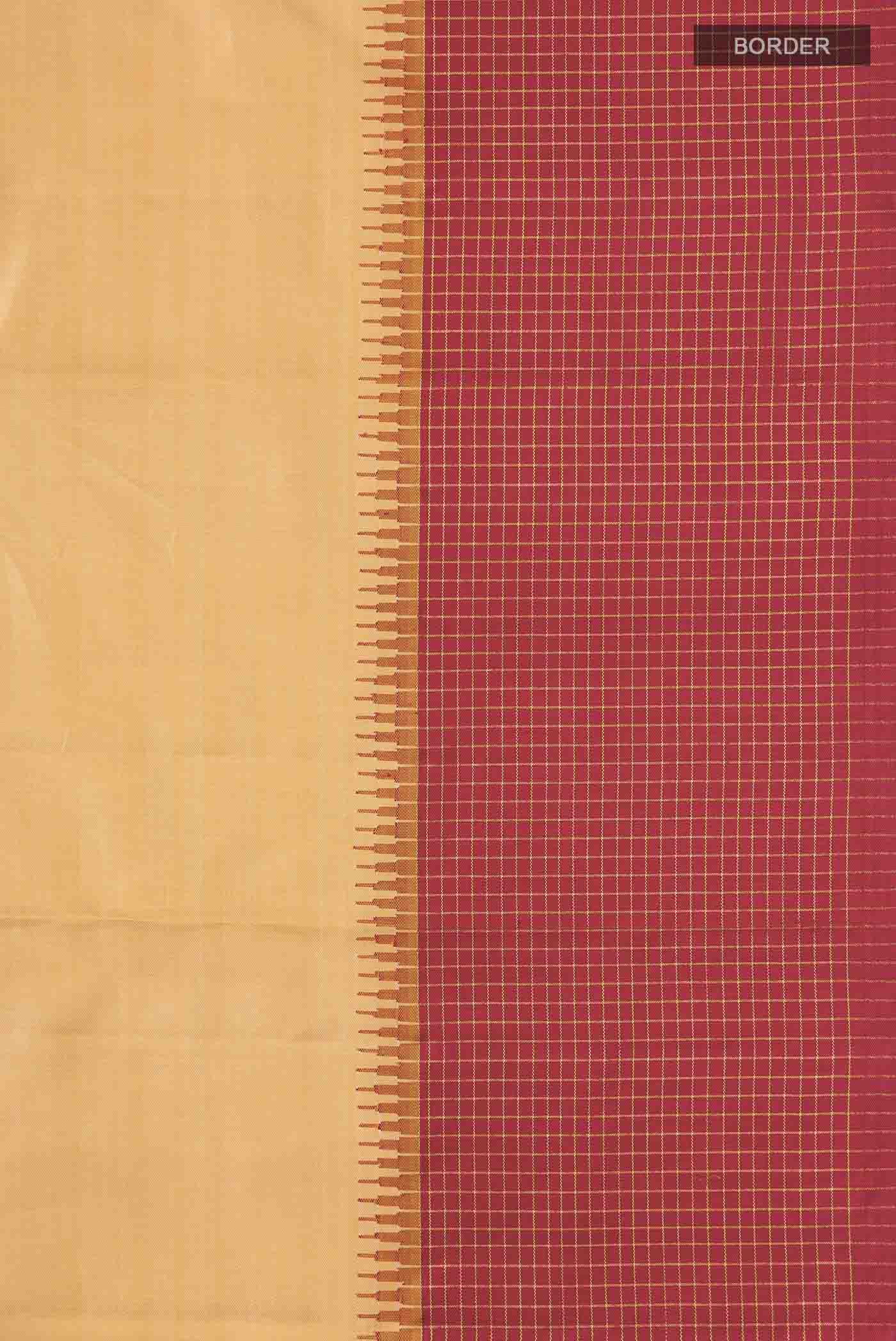 Sandal Kanchipuram Silk Saree - Image 3