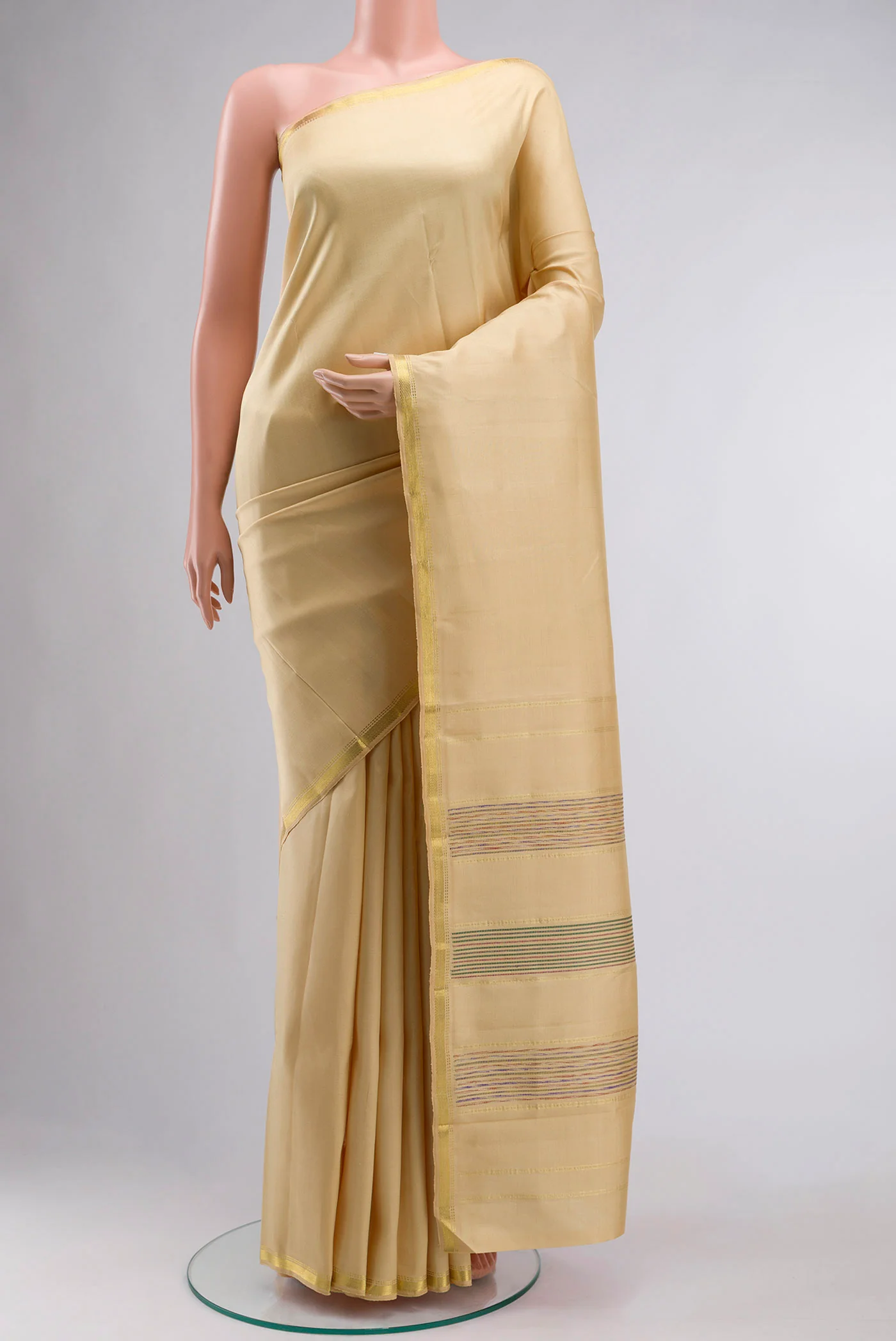 Sandal Kanjivaram Silk Saree