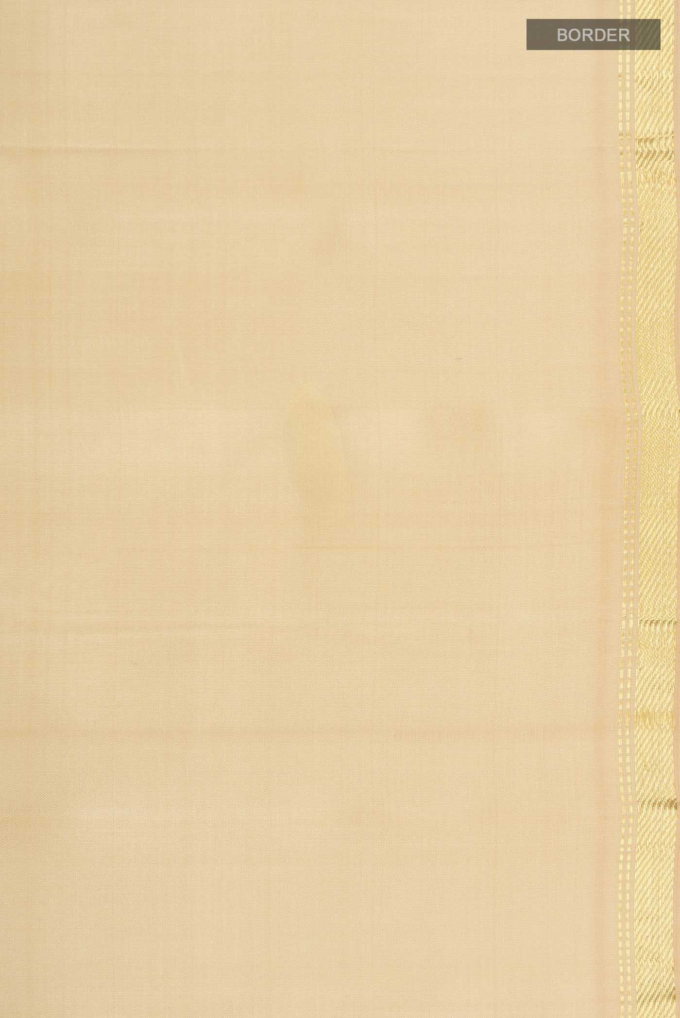 Sandal Kanjivaram Silk Saree - Image 3