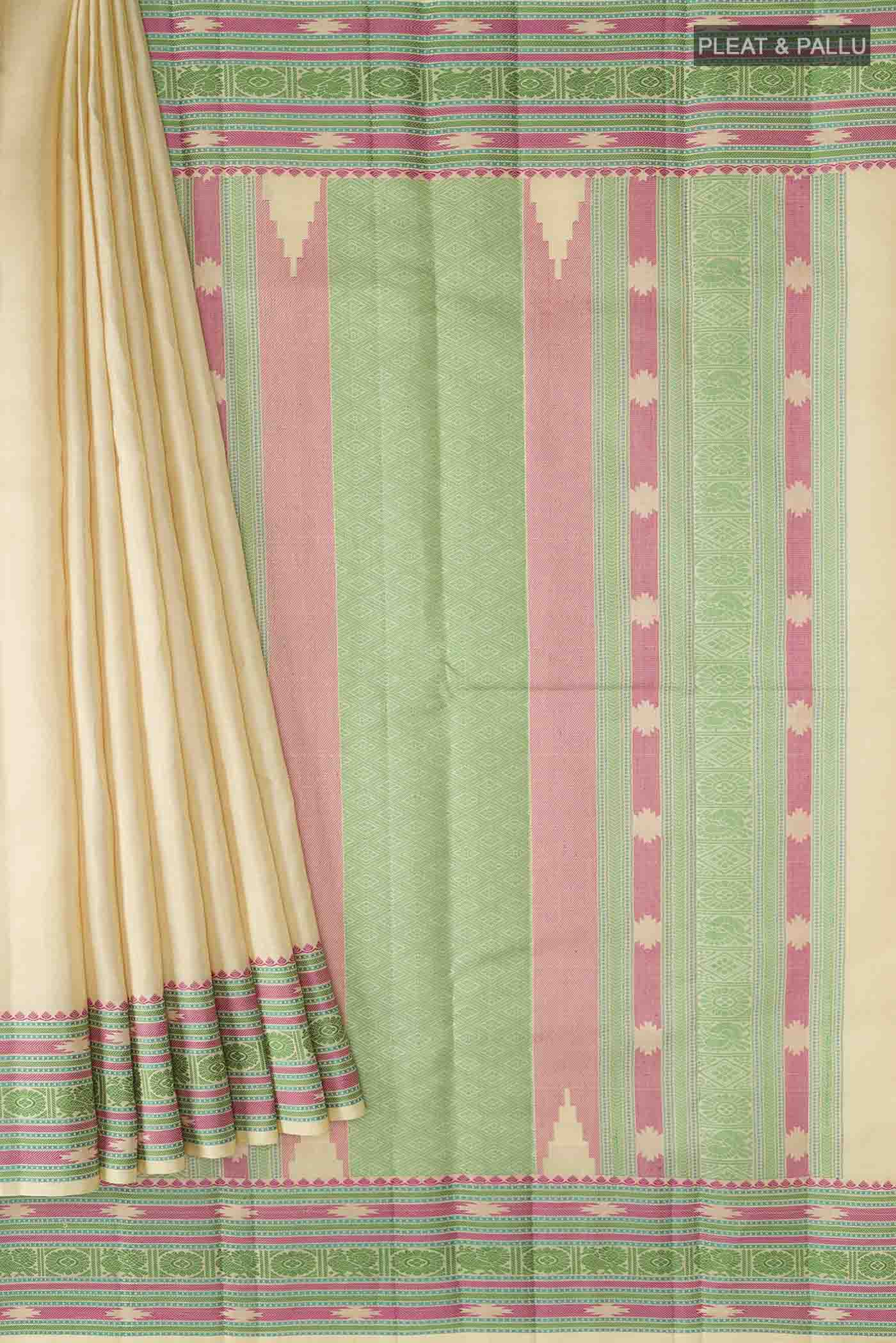 Sandal Kanchipuram Silk Saree - Image 4