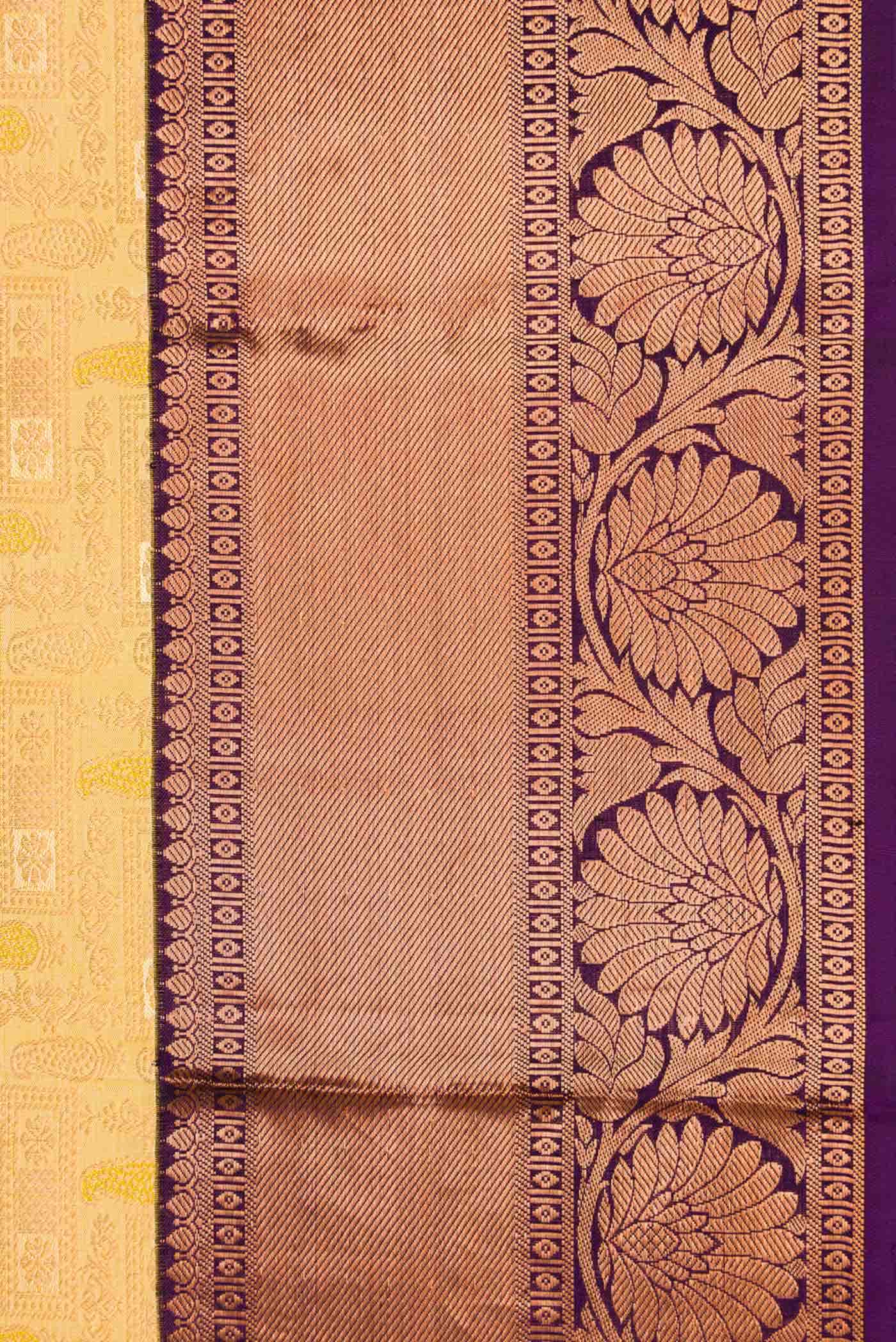 Sandal Kanchipuram Silk Saree - Image 6