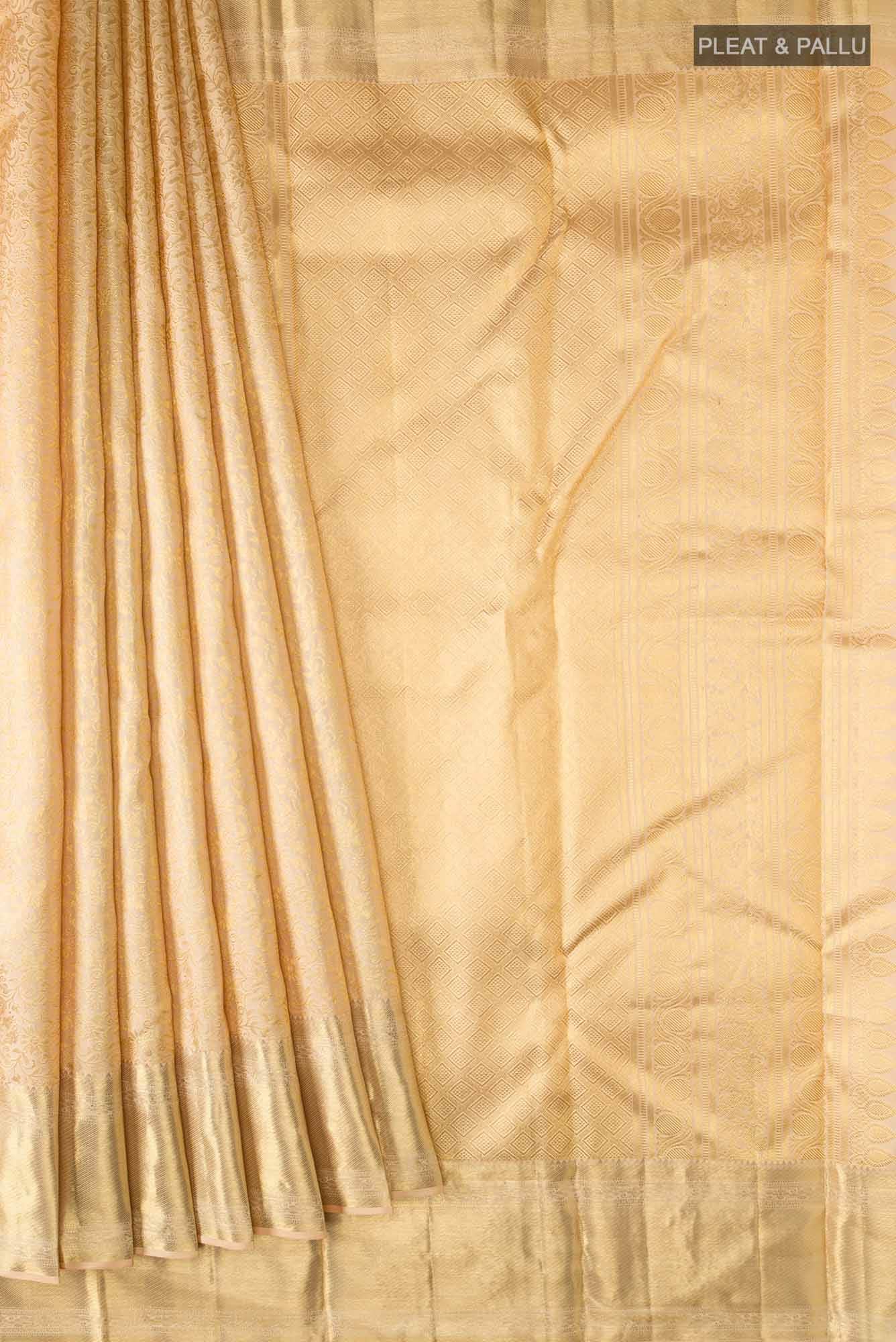 Sandal Kanchipuram Silk Saree - Image 2