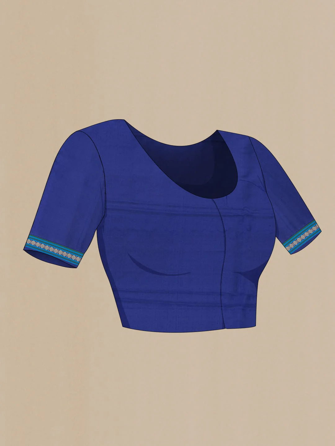 Sandal Kanchipuram Silk Saree - Image 6