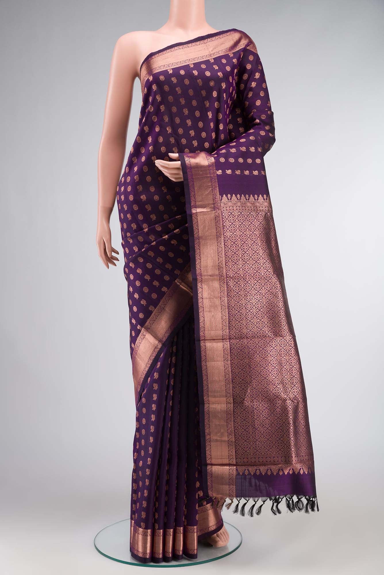Sandal Mysore Crepe Silk Saree