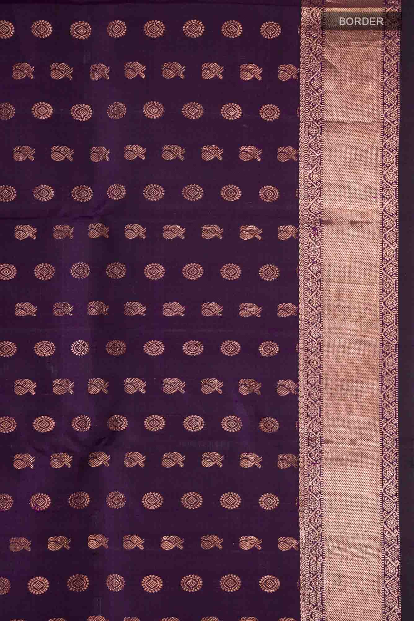 Sandal Mysore Crepe Silk Saree - Image 3