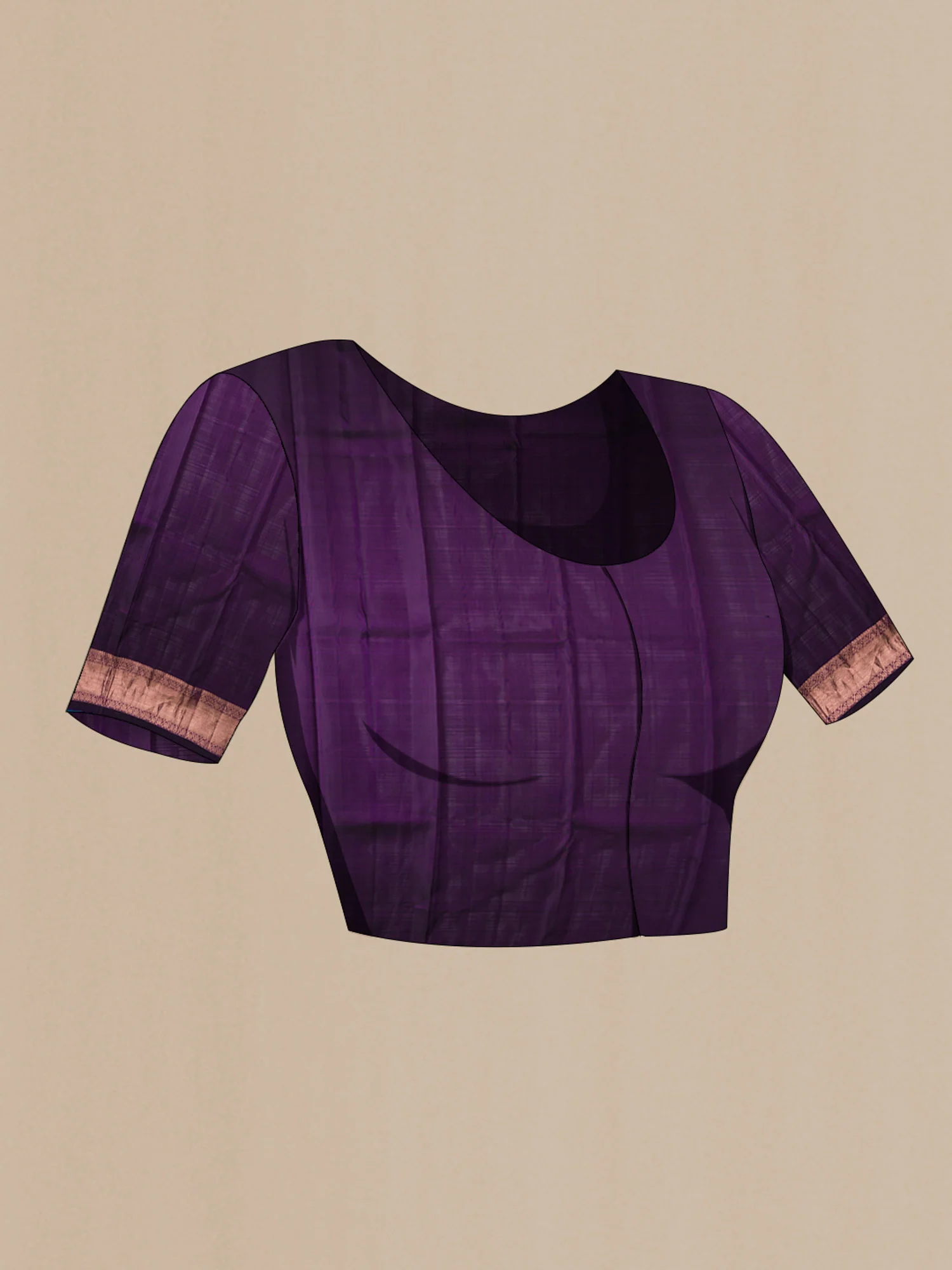Sandal Mysore Crepe Silk Saree - Image 5