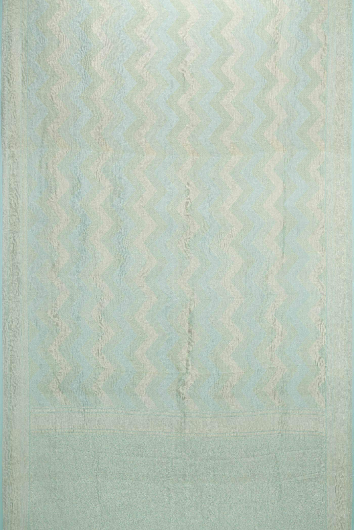 Sea Green Banarasi Tissue Silk Saree - Image 3
