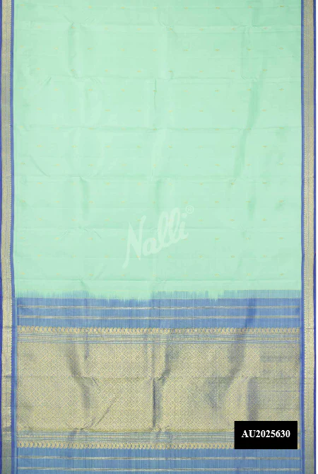 Sea Green Dual Tone Kanchipuram Silk Saree