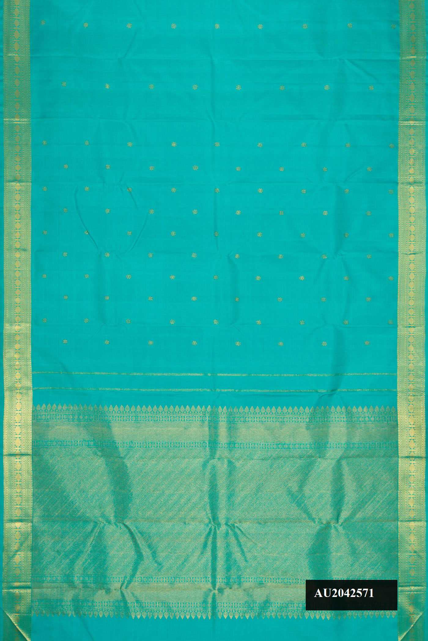 Sea Green Dual Tone Kanchipuram Silk Saree