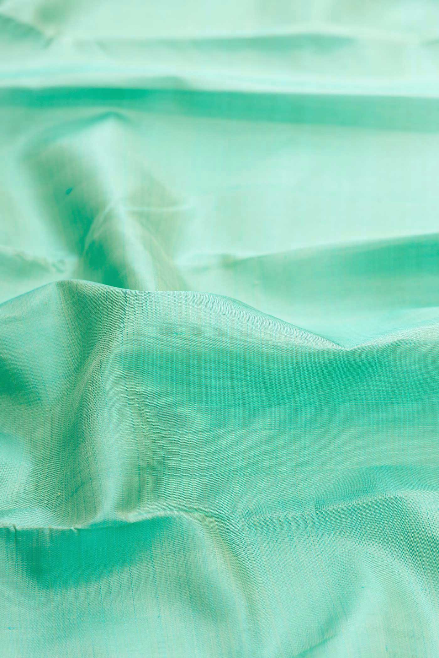 Sea Green Dual Tone Kanjivaram Silk Saree - Image 2