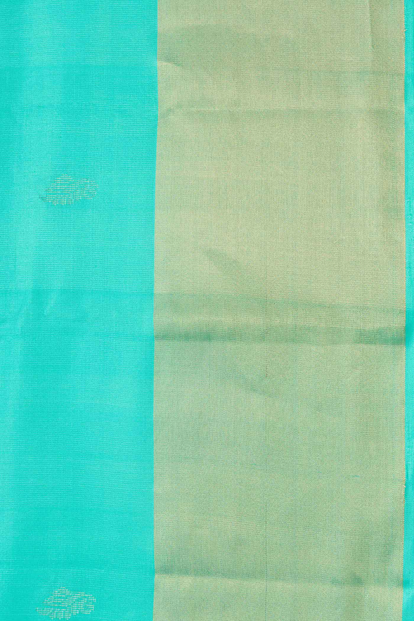 Sea Green Dual Tone Soft Silk Saree - Image 3