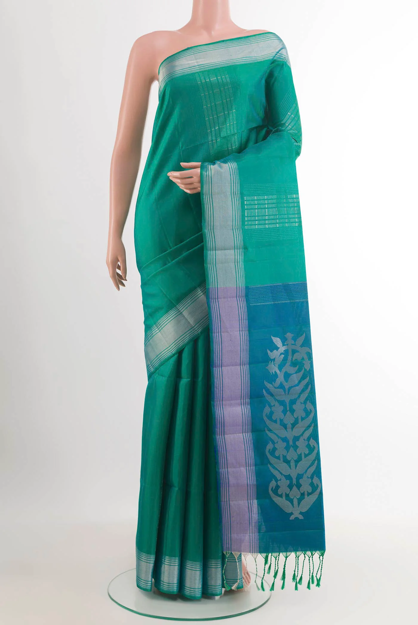Teal Soft Silk Saree