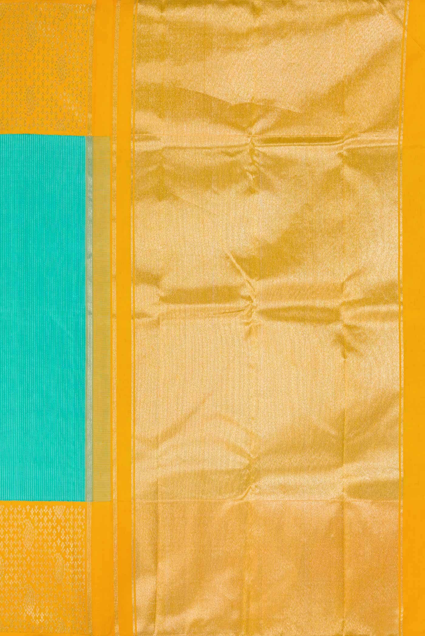 Sea Green Kanchipuram Silk Saree - Image 5