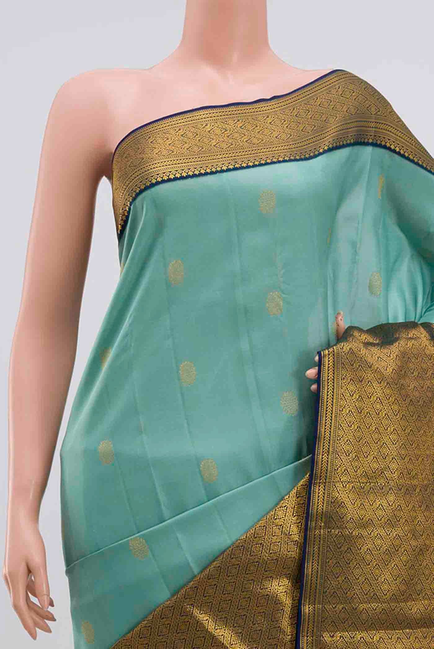 Blue Kanjivaram Silk Saree - Image 2