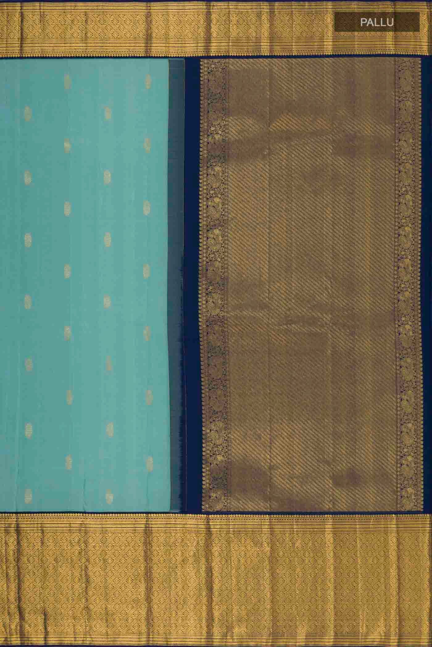 Blue Kanjivaram Silk Saree - Image 6