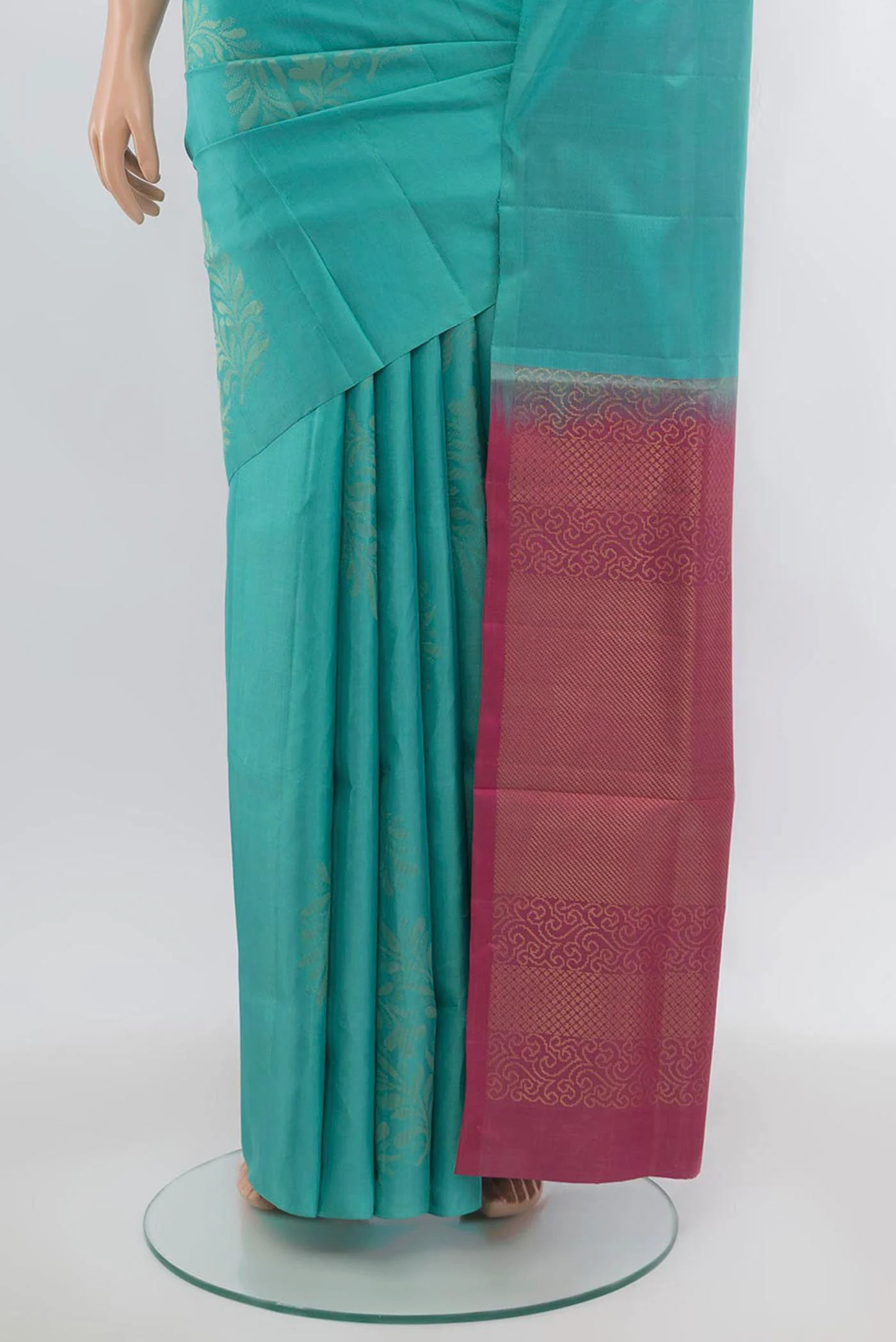 Blue Soft Silk Saree - Image 3