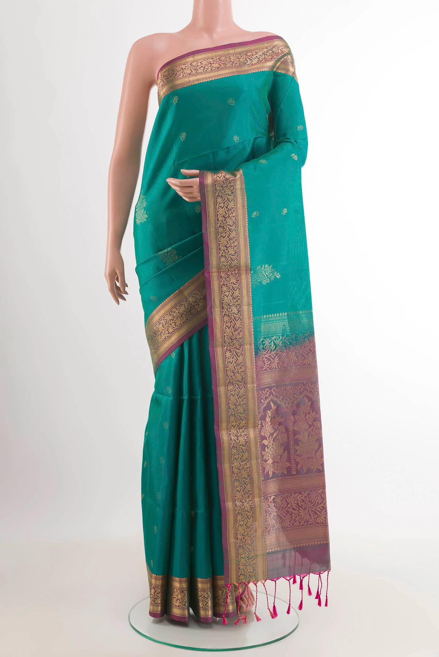 Turquoise Soft Silk Saree