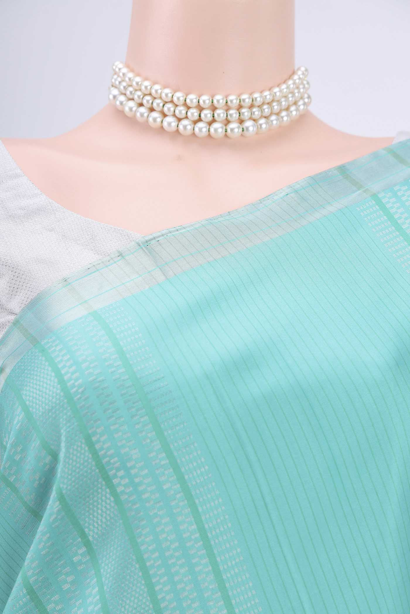 Light Blue Soft Silk Saree - Image 2