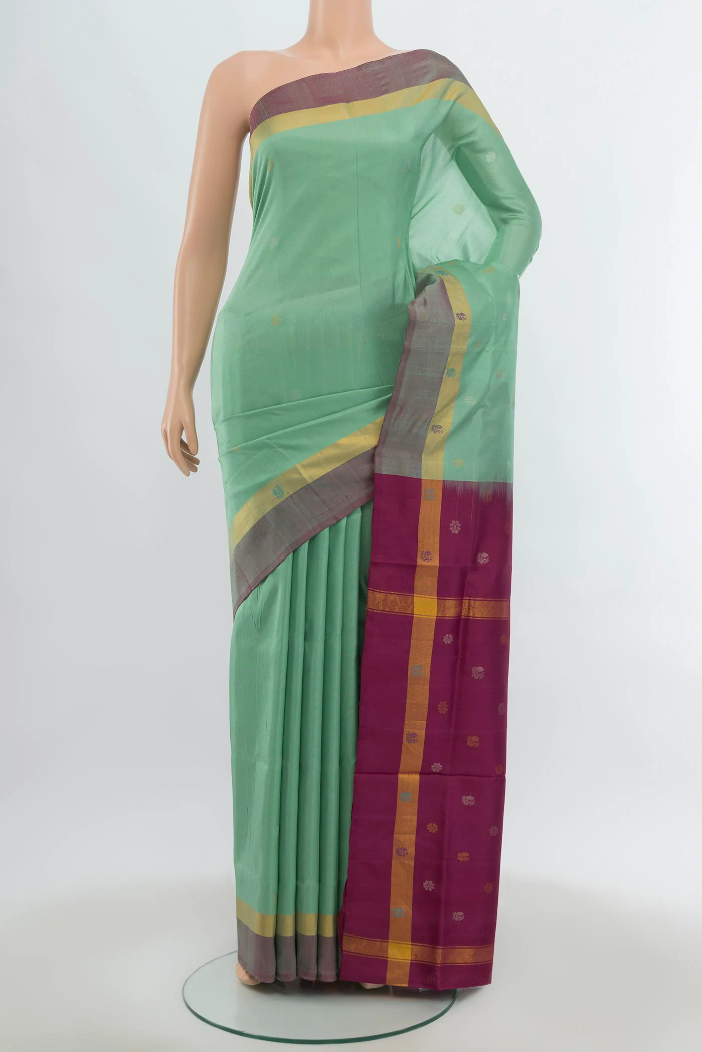 Sea Green Uppada Silk Saree
