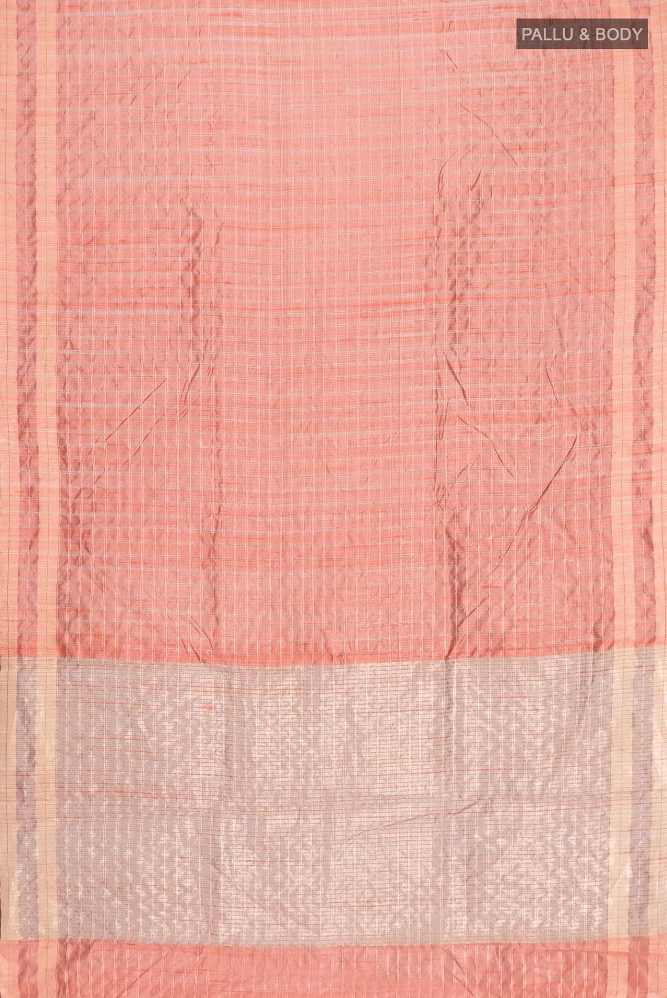 Shruthi-Rust Bhagalpuri Tussar Silk Saree - Image 4