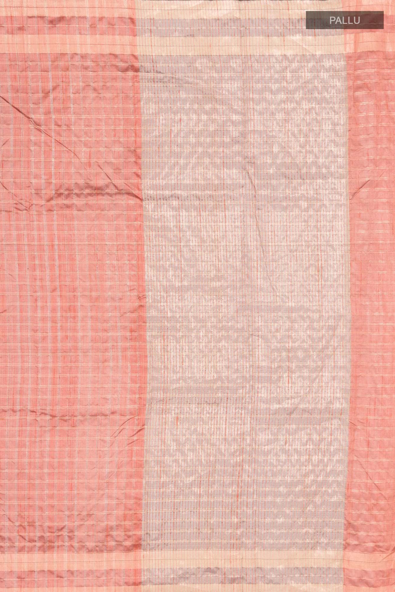 Shruthi-Rust Bhagalpuri Tussar Silk Saree - Image 5