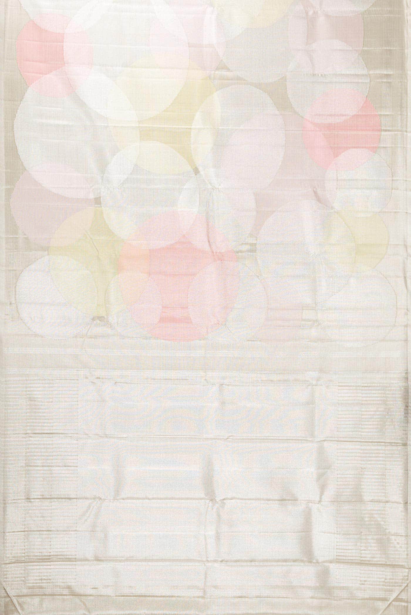 Silver Dual Tone Kanjivaram Tissue Silk Saree - Image 4